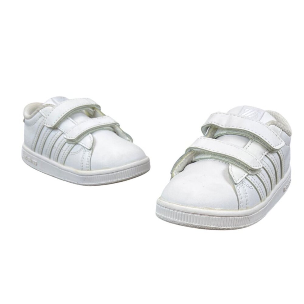 K-Swiss Infants White Strapped Sneakers Size 8